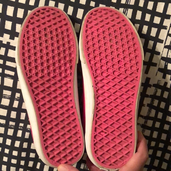 Neon Pink Leather Vans Size 9 - Picture 16 of 16